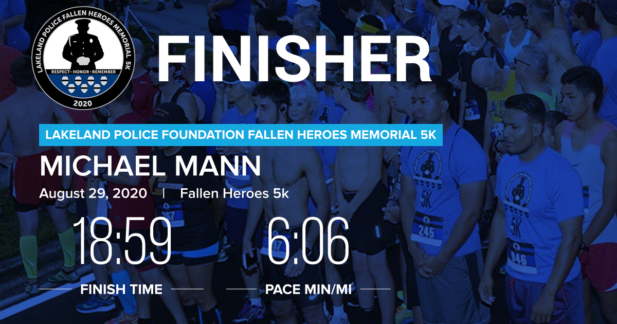 Sponsor Benefits Finisher Certificate Fallen Heroes